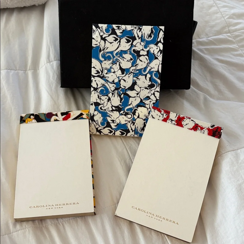 Carolina Herrera Journal‎ Set of 3 Neiman Marcus Notebook Paper Pads Stationary